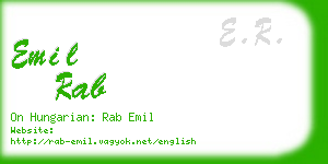 emil rab business card